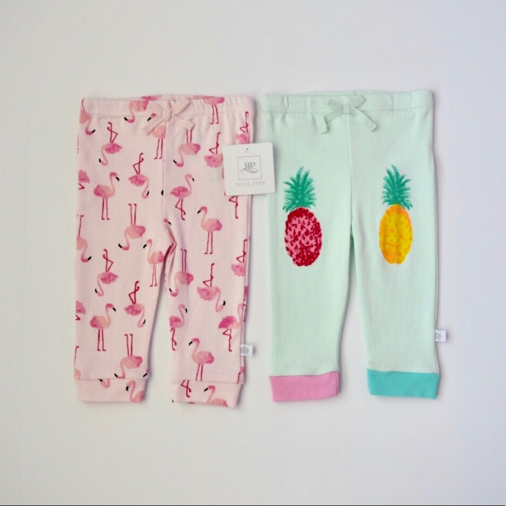 NWT Rosie Pope Flamingo & Pineapple Joggers Set